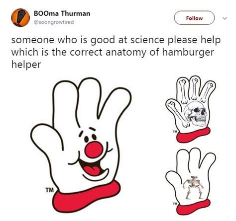 hamburger helper hand skeleton